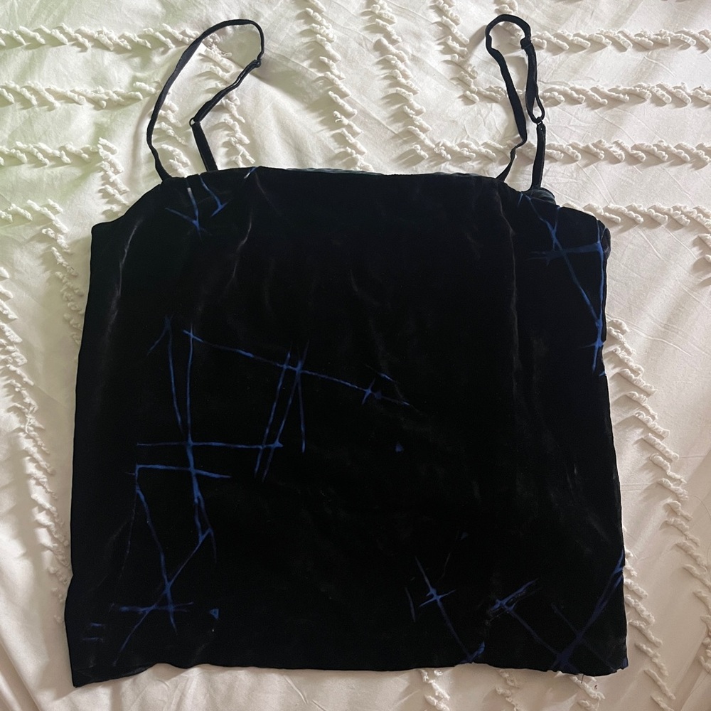 Armani Exchange Vintage Black Velvet Women's Camisole Size S